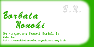 borbala monoki business card